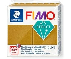Modelinas Fimo, 56g, metalizuotos auksinės spalvos