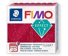 Modelinas FIMO Effect, 57 g, žėrinčios raudonos spalvos