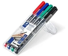 Staedtler 318 WP8, Juoda, Mėlyna, Ruda, Žalia, Oranžinė, Raudona, Violetinė, Geltona, Juoda, Permatoma, Polipropilenas (PP), 0,6 mm, 8 vnt.