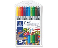 Staedtler Dvipusiai žymekliai 10 spalvų Noris Club