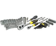 STANLEY Rinkinys KLUCZY 1/4",1/2" 75 vnt.