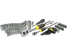 STANLEY Rinkinys KLUCZY 1/4",1/2" 75 vnt.