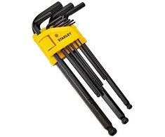 STANLEY KLUCZE IMBUSOWE 9 vnt. Z KULKĄ 1,5 - 10mm