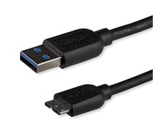 StarTech.com USB3AUB3MS USB kabelis 3 m 3.2 Gen 1 (3.1 Gen 1) USB A Micro-USB B Juoda