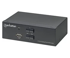 Intracom MANHATTAN KVM jungiklis DisplayPort/USB 2x1 4K 60Hz