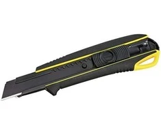 Tajima gumuotas peilis laužomomis 18mm juodosiomis geležtėmis ir automatiniu fiksatoriumi