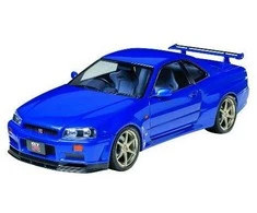 Tamiya Nissan Skyline GT‑R V‑Spec R34 1/24 surenkamas plastikinis rinkinys