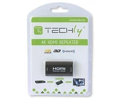 Techly IDATA HDMI2-RIP4KT vaizdo ir garso signalų ilgintuvas AV kartotuvas Juoda