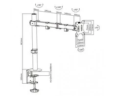 Techly Darbastalio laikiklis monitoriuje 13 "- 32" (ICA- LCD 503BK)