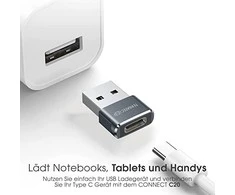 Adapteris USB TerraTec C20 USB-A - USB-C Juodas (387822)