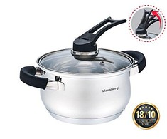 Klausberg Tradicinis puodas 1.7L Puodas dujinei viryklei INDUKCINIS NERŪDIJAMAS PLIENAS