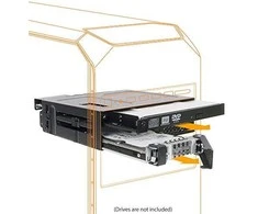 „Icy Dock Pocket“ 2 x 2,5 colio SSD / HDD + ypač plonas ODD 5,25 colio „ToughArmor“ (MB602SPO-B)
