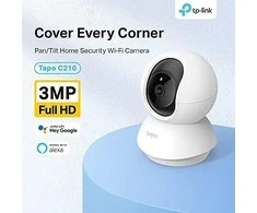 TP-LINK | Pan / Tilt Home Security Wi-Fi kamera | Tapo C210 | 3 MP | 4mm/F/2.4 | Privatumo režimas, garso ir šviesos signalizacija, judesio aptikimas ir pranešimai, naktinis matymas | H.264 | Micro SD, maks. 256 GB