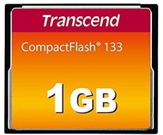 Atminties kortelė „Transcend Compact Flash“ 1 GB 133 kortelių