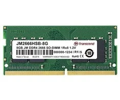 RAM TRANSCEND 8GB JM DDR4 2666Mhz SO-DIMM 1Rx16 1Gx16 CL19 1.2V