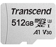 Atminties kortelė TRANSCEND 512GB Micro SD su adapteriu UHS-I U3 A1