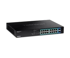 Šakotuvas Jungiklis TRENDnet TRENDnet 18- Port Gigabit PoE + perjungiklis (240W)