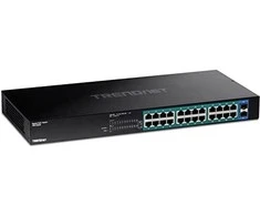 Šakotuvas Jungiklis TRENDnet TRENDnet 26 prievadų Gigabit PoE+ jungiklis (380 W)