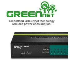 Šakotuvas TRENDnet Switch 8 Port Gbit PoE+ 61W Metall