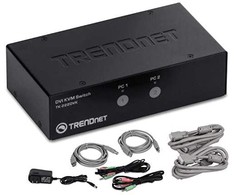 TRENDnet KVM 2 prievadų DVI jungiklių rinkinys – TK-222DVK