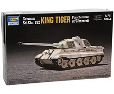 Trumpeter King Tiger, Porsche Turret with Zimmerit