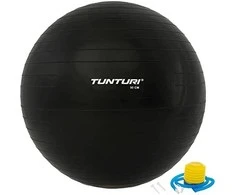 Tunturi Gymball Mankštos kamuolys su pompa 90cm, juodas