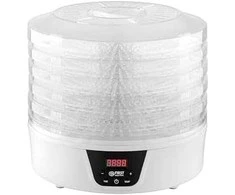 FIRSTAUSTRIA TZS First Austria Food DehydratOr, 380W Max, 5 Round Layer, Digital Timer+Temp FA-5126-8
