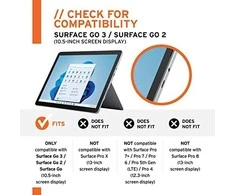 Urban Armor Gear Urban UAG Plasma – apsauginis dėklas su įmontuotu stovu ir pečių bei rankos dirželiu, skirtas Microsoft Surface GO 1/2/3 (OEM versija) (balta/pilka)