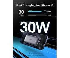 Powerbank 10000mAh 30W PD USB + USB-C UGREEN Nexode PB502 juodos spalvos