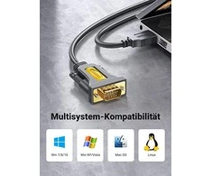 UGREEN USB į RS232 nuoseklusis kabelis USB serijinis DB9