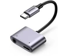 UGREEN CM231 garso adapteris USB-C prie mini lizdo 3.5 mm (pilka)