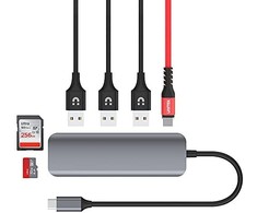 UNITEK Hub USB-C 3xUSB 3.1 Gen1 PD 100W SD Micro SD H1107C