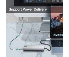 Unitek Hub USB Typ-C + HDMI + VGA + Gigabit + maitinimo tiekimas Y-DK09016