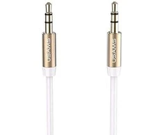 USAMS Adapteris audio jack 3,5m - 3,5m 1mbaltos spalvos YP102 (YP-01)