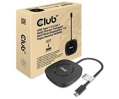 Club 3D CLUB3D CSV-1550 vaizdo šakotuvas MST USB-C prie DisplayPort 1.4 juodas