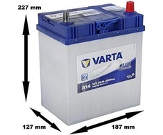 Varta Mėlyna Dynamic 540 126 033 automobilio akumuliatorius 40 Ah 12 V 330 A Automobilis