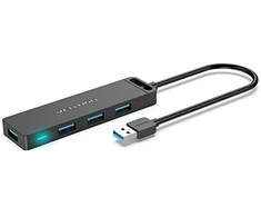 Vention USB2.0 to USB2.0 x 4 Hub su maitinimo šaltiniu Juodas 0,15m