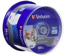 Verbatim 43812 neįrašytas „Blu-Ray“ diskas BD-R 25 GB 50 vnt