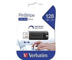 Pendrive Verbatim PinStripe, 128 GB (49319)