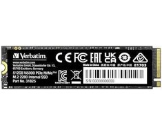 SSD vidinis Verbatim Vi5000 M.2, 31825, 512 GB, juodas, 5000 MB/s-R, NVMe, 2500 MB/s-W