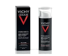 Vichy Homme Hydramag C Anti Fatigue Hydrating Care drėkinantis veido ir akių kremas vyrams, 50 ml