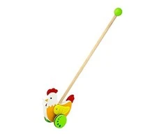 Medinis stumiamas žaislas Viga Toys Vištytė