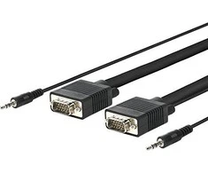 Profusion VivoLink PROVGAS15 15m VGA (D-Sub)+ 3.5mm VGA (D-Sub)+ 3.5mm Juodas VGA-Kabelis (PROVGAS15) - Cable - Digital/Ekranas/Video