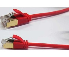 Wantec Patchkabel SSTP CAT7 Ste. CAT6a d=4mm 0,25m baltas