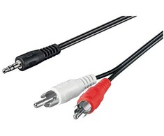 Wentronic TECHLY 504402 Techly Audio stereo laidas, lizdas 3,5 mm iki 2x RCA M/M 50 cm