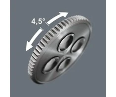 Terkšlinis T formos atsuktuvas su galvutėmis, 9vnt 6-13mm Wera Kraftform Kompakt 400 RA