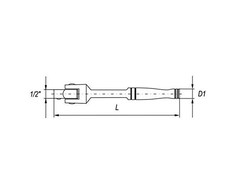 YATO POKRĘTŁO UCHYLNE 1/2" 360mm