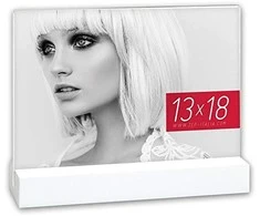 Nuotraukų rėmelis ZEP Dresda Baltas 13x18 Akrilas w. medinis pagrindas AQ657W