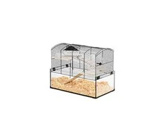 ZOLUX DLZZOUKLA0019 Cage Neo Panas Little su stikline kiuvete, juoda