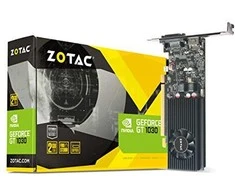 Vaizdo plokštė Žemo profilio ZOTAC GeForce GT 1030, 2 GB GDDR5, ATX/LP, DVI-D, HDMI 2.0b